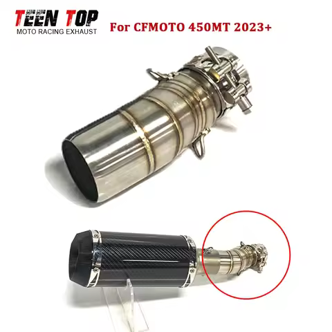 For CFMOTO 450MT Exhaust Middle Link Pipe 450 MT Exhaust Pipe 51mm Motorcycle Exhaust Central Adapte