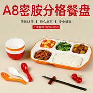 A8 Melamine Fast Food Plate Five Compartment Compartment Fast Food Plate Commercial School Canteen C