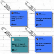 GANTUNGAN Sabrina Carpenter Keychain Spotify Lyrics | Spotify Sabrina Carpenter UV Printed Keychain 