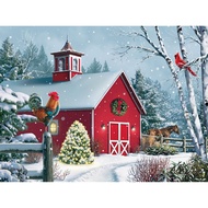 Bits and Pieces - 500 Piece Jigsaw Puzzle for Adults - Winter Barn II - 500 pc Christmas Holiday Hor