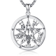 Sebina Tetragrammaton Necklace Tetragrammaton De Plata 925 Pentagram Pentacle Pendant Hecate Witches