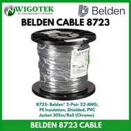 8723- Belden 2-Pair 22 AWG, PE Insulation, Shielded, PVC Jacket 305m/Roll