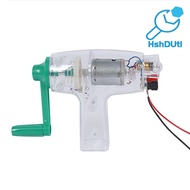 DIY Hand Crank Driven Electricity Generator Experiment Children Education Toy