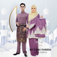 [DUSTY PURPLE] Sedondon Family Set Darissa kebaya moden lace ibu anak baju melayu pesak cekak musang ayah anak