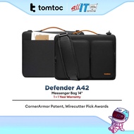 tomtoc Defender-A42 Laptop Briefcase Shoulder Bag for 14-inch MacBook Pro 360 Protective Water Resis