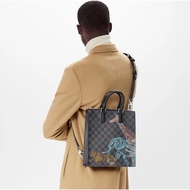 N45276 Sac Plat Cross Handbag Tote Briefcase, Checkerboard Checkerboard Baking Tray Wildlife Pattern