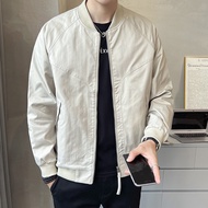 Men's Casual Pilot Stand Collar Jacket - Perfect for Spring & Autumn