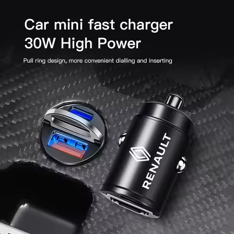 1Pcs USB Car Quick Charger Cigarette Lighter Convert Plug For Renault Clio Sandero Captur Megane R5
