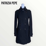 Patrizia Pepe เสื้อโค้ทผ้าวูลสีดำ