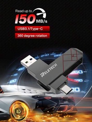 Z10 2合1 Type-c 和 Usb3.1 Usb 隨身碟 32gb 64gb 128gb 高速適用於電腦手機 Usb 金屬迷你隨身碟 32gb Usb 64gb 128gb