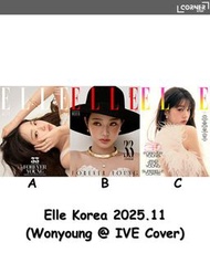 韓國最新雜誌代購 張員瑛 Wonyoung @ IVE Cover - Elle Korea 2025.11預訂