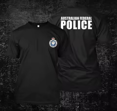 Australian Federal Police - Custom Men's Back and Front T-Shirt Tee