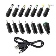 Super USB to DC5V Power Cord Includes 14 Adapter Plugs for Charging Devices Like Fan