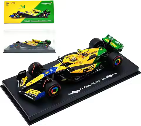 Bburago 1:43 McLaren MONACO MCL38 F1 Racing Car Static Simulation Diecast Alloy Model Cars Collectib