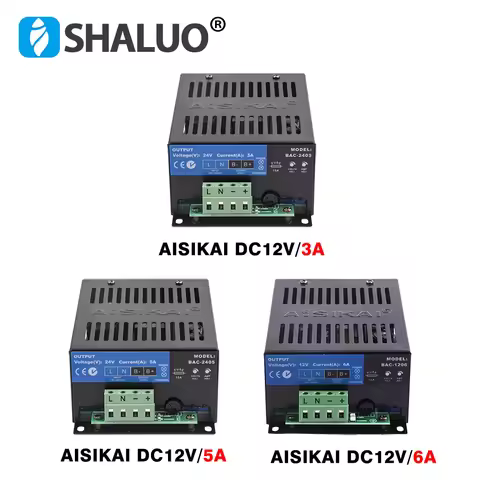 AISIKAI 24V 5A 3A Diesel Generator Battery Charger Module 12V 6A Auto Intelligent Battery Float Char