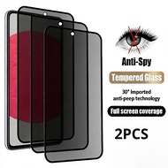 1-2Pcs Anti Spy Tempered Glass For Sharp Aquos zero6 wish4 V7 V6 Plus Privacy Black Edge Screen Prot