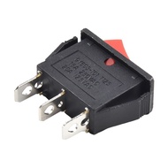 -New In May-Premium Rocker Switch 15A 250V 20A 125V Red Color 3 Pin Long lasting Performance[Oversea