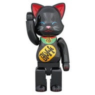 Bearbrick 400% 黑色 招財貓 咪眼