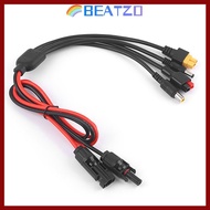 BEATZO  Panel Extension Cable, 4 in 1 1m Length  Wire, Connector MC4 to DC5521 7909 XT60 Female Conn