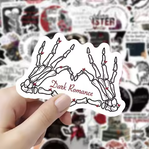 60Pcs/Set Dark Romance Stickers Gothic Romantic Graffiti DIY Phone Case Handbook Guitar Decoration W