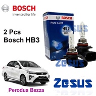 2 Pcs x Mentol Zesus Lampu Bosch Osram Halogen  Headlamp Bulb HB3 12v - Perodua Bezza 2014-Present (