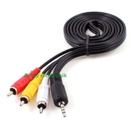 Cable RCA 3 in 1 Cable Audio Video to Jack AUX 3.5mm Cable 3.5 mm to RCA Cable AUX to RCA Cable