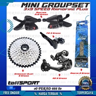Mini Groupset 3x7/8/9 Speed Rapidfireplus for MTB Touring Gravel Minivelo bikes