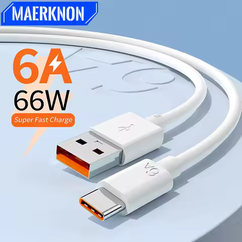 66W USB C Cable 6A Super Fast Charging Data Cord Phone Charger Type C Cable For Huawei Mate 40 50 Xi