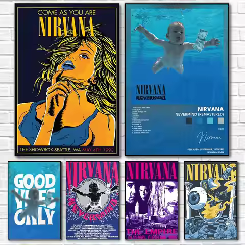 Rock band N-Nirvana Poster painting poster with prints Home bedroom living room decoration gift
