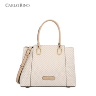 Carlo Rino CR Allegra Top Handle Bag - Dark Beige