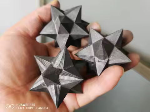 1PC(40-50g) LARGE 12 Point Shungite Merkaba Star Crystal Chakra Healing 2"+