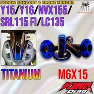 SCREW ALLOY M6 X 20 Y15 / NVX 155 / REAR FENDER / EXHAUST EKZOS COVER / FRONT FENDER / FRONT MUDGUAR