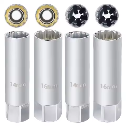 Car Spark Plug Socket Universal Magnetic Spark Plug Wrench Spark Plug Removal Auto Repair Tool Pract