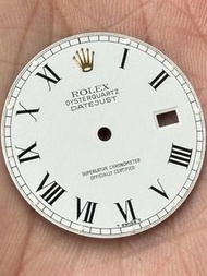 🇮🇹⚪️Rolex DateJust Quartz 原裝白色‘’Buckley’’面🇮🇹⚪️👑👑金皇冠👑👑狀態靚仔👍🏻👍🏻👍🏻👍🏻適合17013 金鋼等型號👍🏻👍🏻