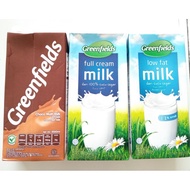 Greenfields UHT Milk Full Cream/Choco Malt/Low Fat 1liter