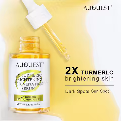 AUQUEST Turmeric & Vitamin C Face Serum Dark Spot Remover Niacinamide Hyaluronic Acid Moisturizing F