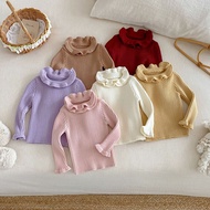 INS baby tops plain Turtleneck Knit ​Sweater Baby Clothes 3-36 Months