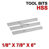 Pahat HSS 1/8 X 7/8 X 6 Tool Bit 1/8X6 Mata Pisau Bubut Potong 1/8X7/8X6