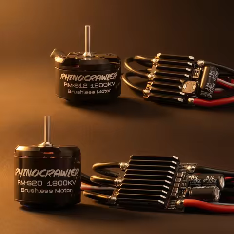 RHINOESC 40A-S12 80A-S20 AM32 RC Crawler ESC Brushless Motor Porwer Systm for 1/10 TRX4 SCX10 MOA Sh