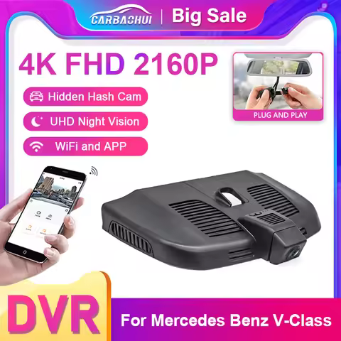 4K Wifi Dash Cam Car DVR Rear Camera for Mercedes Benz V Class w447 v200d v220d v250 v260 v300d EQV 