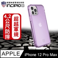 【INCIPIO】iPhone 12 Pro Max 6.7吋 超輕鎧甲手機防摔保護殼/套-透紫