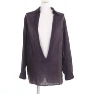 愛馬仕復古款 100% 亞麻 Margiela 時期 Valouse 船長襯衫，長袖，紫色，34 碼，法國製造，正品，品相極佳。