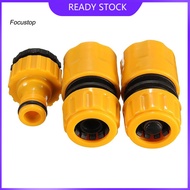 FOCUS 3Pcs 1/2Inch 3/4Inch Garden Water Hose Pipe Fitting Quick Tap Connector Adaptor