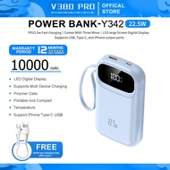 V380 Pro Original Powerbank fast charging PD22.5W Y342 Portable 20000mAh 25000mAh Comes with three