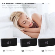 KAYU Wireless Charging Wooden Digital LED Alarm Desk Clock/Wooded Alarm LED Clock Waker temperature temperature date date Desk Clock/Aesthetic Wall Clock