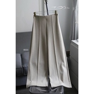 Vis Store - Stylish black wide-leg umi SINCE elastic pants