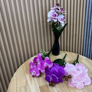 KM01 7-Headed Orchid Bouquet Artificial Flowers Home Decoration Party Decorations Fake Leaves