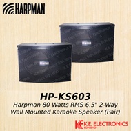 Harpman KS603 80 Watts RMS 6.5" 2-Way Wall Mounted Karaoke Speaker (Pair)