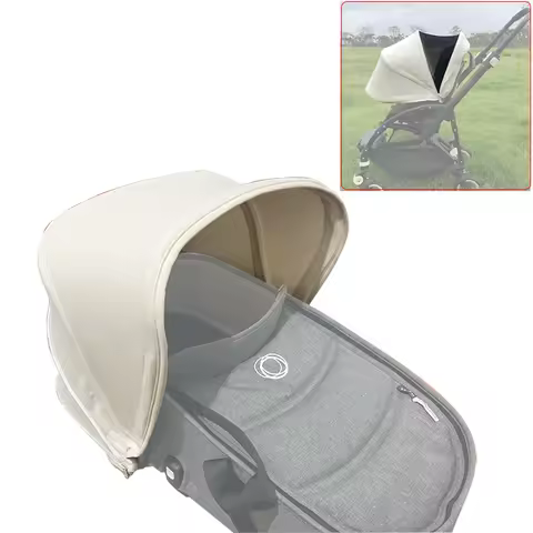 Sun Canopy For Bugaboo Bee 3/5/6 Fox Basket Roof With Mesh Skylight Extendable Large Area Direct Rep