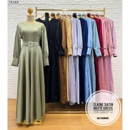 Elaine Satin Matte Long Dress